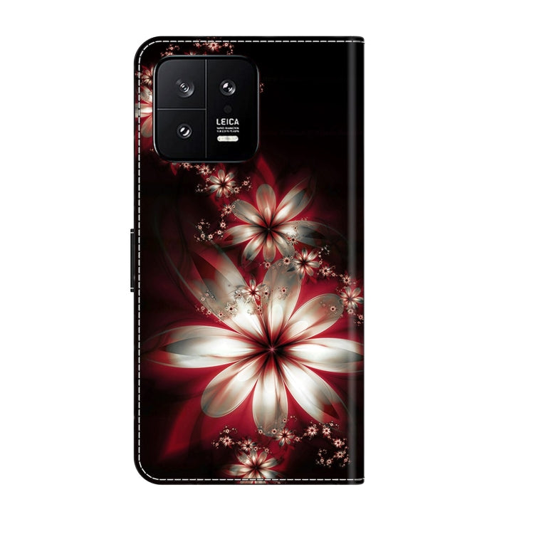 For Xiaomi 13 Crystal 3D Shockproof Protective Leather Phone Case(Fantastic Flower) - Xiaomi Cases by buy2fix | Online Shopping UK | buy2fix