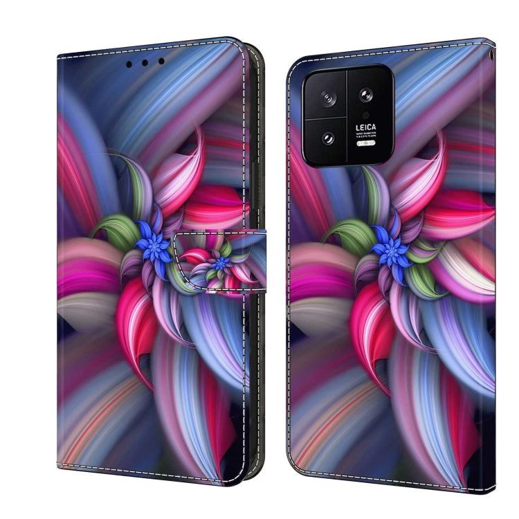 For Xiaomi 13 Crystal 3D Shockproof Protective Leather Phone Case(Colorful Flower) - Xiaomi Cases by buy2fix | Online Shopping UK | buy2fix