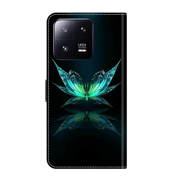 For Xiaomi 13 Pro Crystal 3D Shockproof Protective Leather Phone Case(Reflection Dutterfly) - Xiaomi Cases by buy2fix | Online Shopping UK | buy2fix