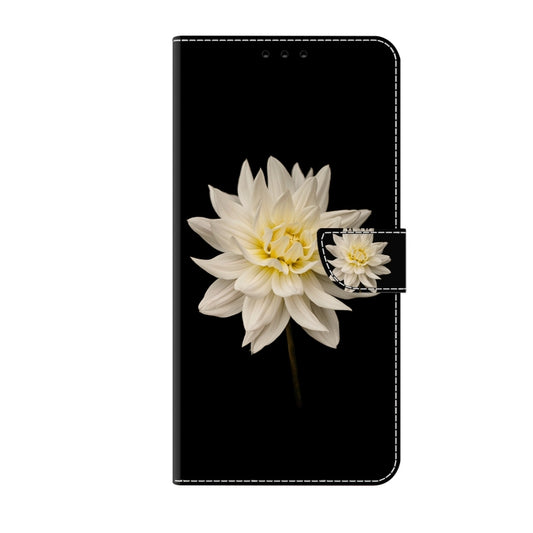 For Xiaomi 13 Pro Crystal 3D Shockproof Protective Leather Phone Case(White Flower) by buy2fix