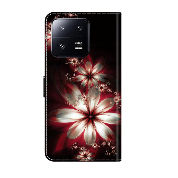 For Xiaomi 13 Pro Crystal 3D Shockproof Protective Leather Phone Case(Fantastic Flower) - Xiaomi Cases by buy2fix | Online Shopping UK | buy2fix