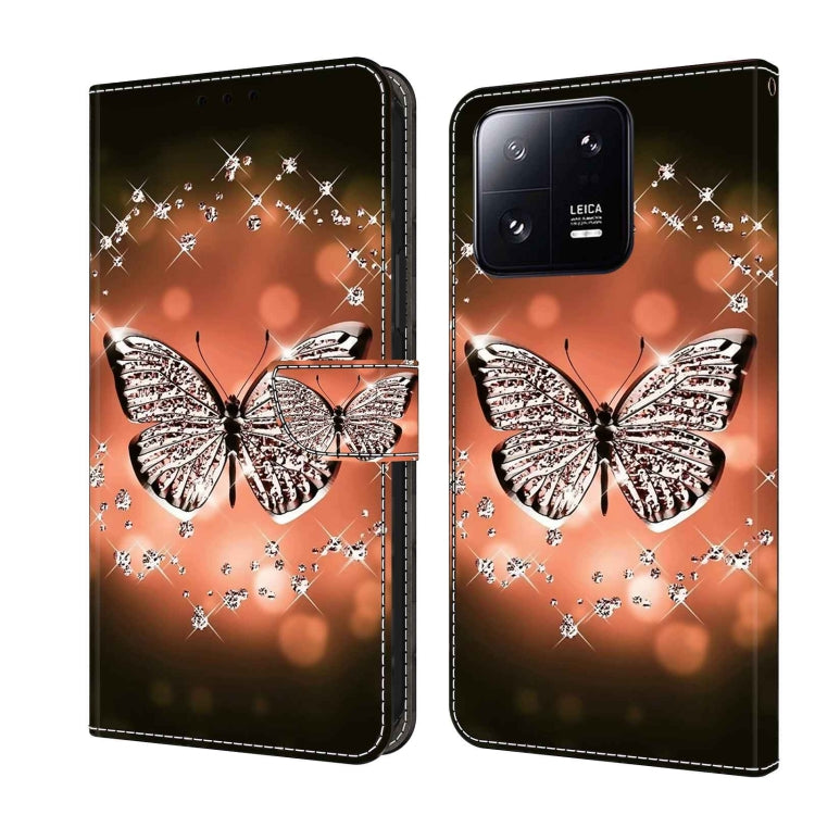 For Xiaomi 13 Pro Crystal 3D Shockproof Protective Leather Phone Case(Crystal Butterfly) - Xiaomi Cases by buy2fix | Online Shopping UK | buy2fix