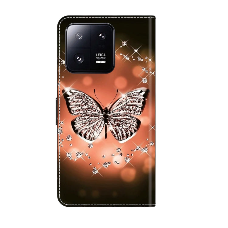 For Xiaomi 13 Pro Crystal 3D Shockproof Protective Leather Phone Case(Crystal Butterfly) - Xiaomi Cases by buy2fix | Online Shopping UK | buy2fix