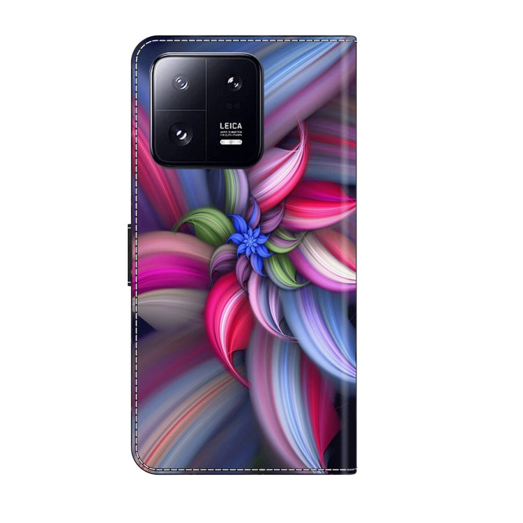 For Xiaomi 13 Pro Crystal 3D Shockproof Protective Leather Phone Case(Colorful Flower) - Xiaomi Cases by buy2fix | Online Shopping UK | buy2fix