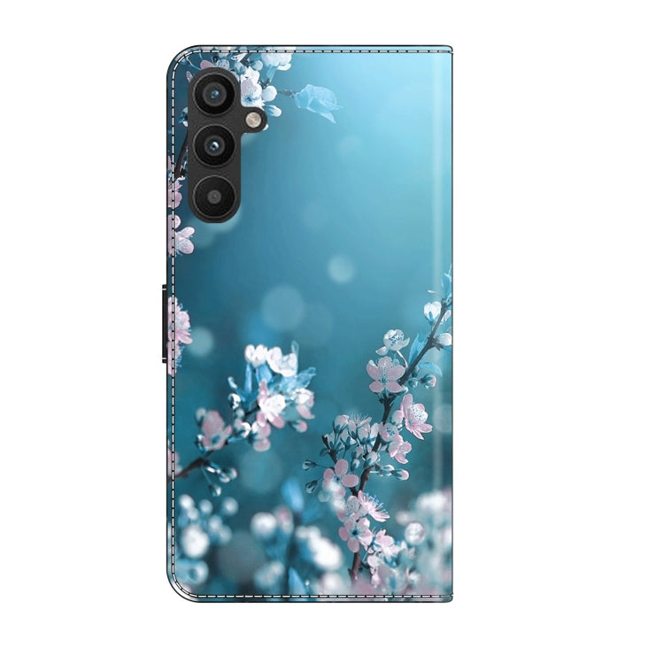 For Samsung Galaxy A34 5G Crystal 3D Shockproof Protective Leather Phone Case(Plum Flower) - Galaxy Phone Cases by buy2fix | Online Shopping UK | buy2fix