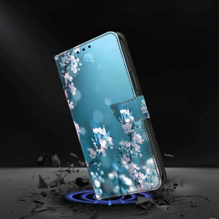 For Samsung Galaxy A34 5G Crystal 3D Shockproof Protective Leather Phone Case(Plum Flower) - Galaxy Phone Cases by buy2fix | Online Shopping UK | buy2fix