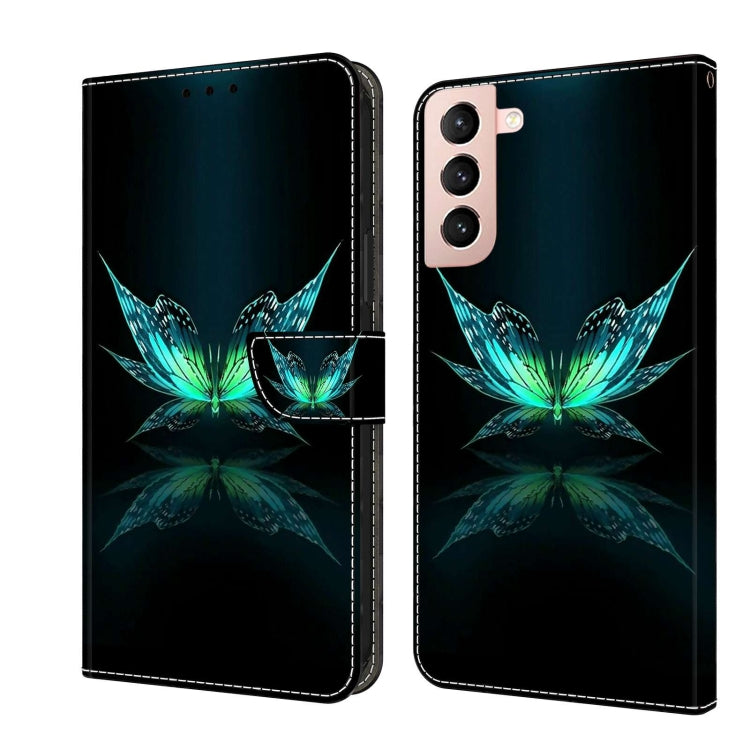 For Samsung Galaxy S21 Crystal 3D Shockproof Protective Leather Phone Case(Reflection Dutterfly) - Galaxy S21 5G Cases by buy2fix | Online Shopping UK | buy2fix