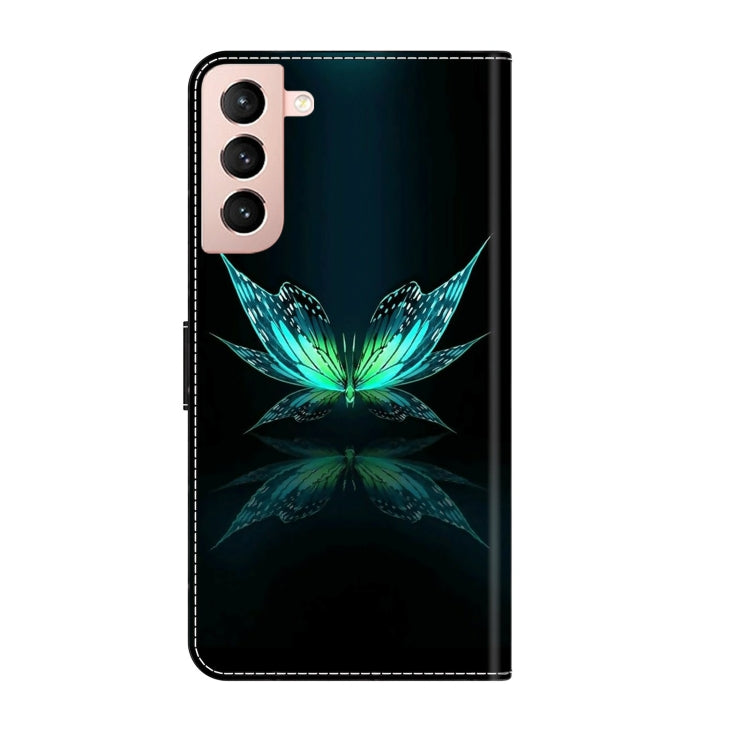 For Samsung Galaxy S21 Crystal 3D Shockproof Protective Leather Phone Case(Reflection Dutterfly) - Galaxy S21 5G Cases by buy2fix | Online Shopping UK | buy2fix