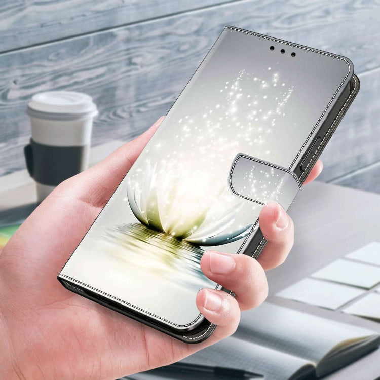 For Samsung Galaxy S21 Crystal 3D Shockproof Protective Leather Phone Case(Light Lotus) - Galaxy S21 5G Cases by buy2fix | Online Shopping UK | buy2fix