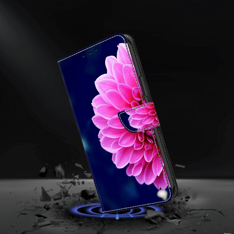 For Samsung Galaxy S21 Crystal 3D Shockproof Protective Leather Phone Case(Pink Petals) - Galaxy S21 5G Cases by buy2fix | Online Shopping UK | buy2fix