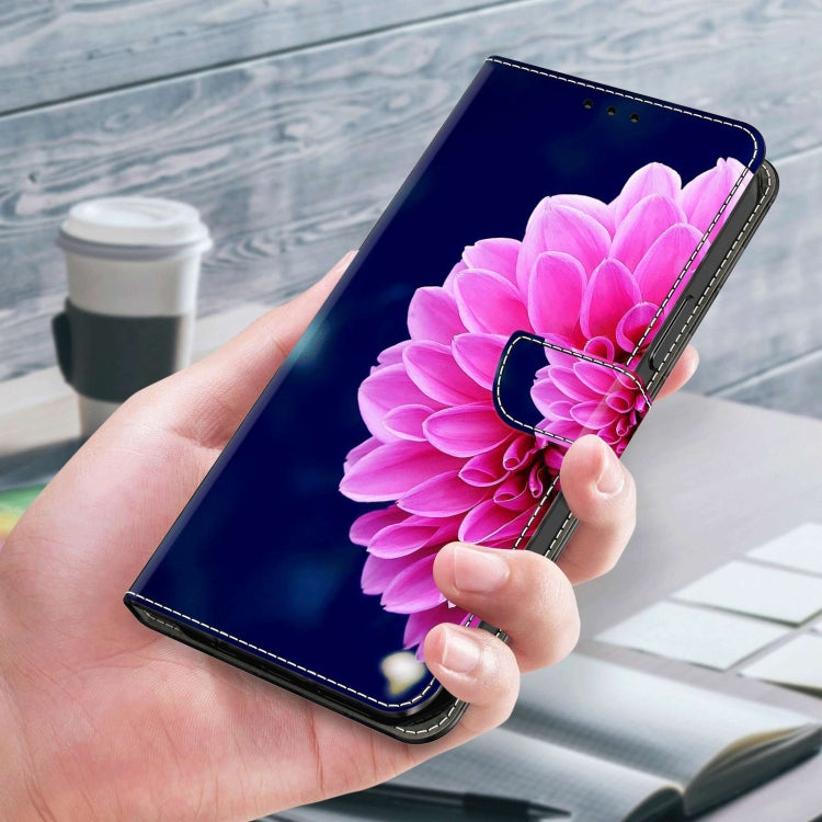 For Samsung Galaxy S21 Crystal 3D Shockproof Protective Leather Phone Case(Pink Petals) - Galaxy S21 5G Cases by buy2fix | Online Shopping UK | buy2fix