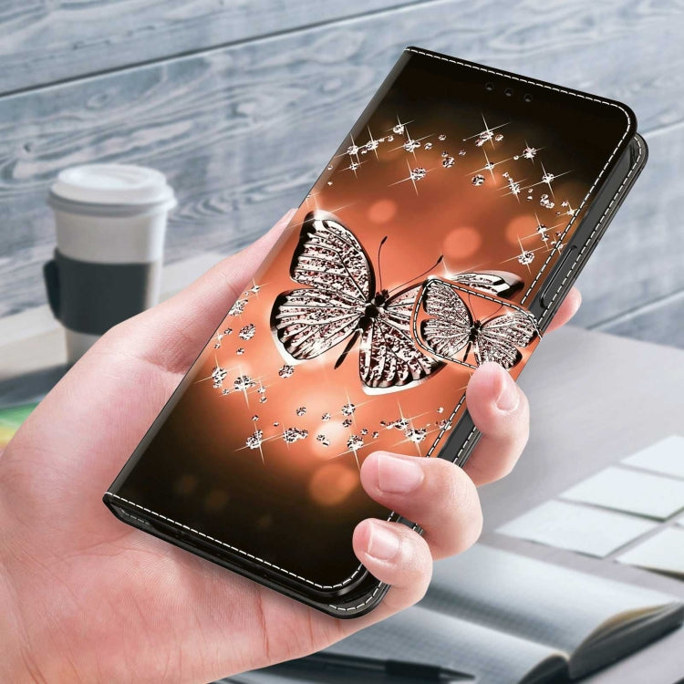 For Samsung Galaxy S21 Crystal 3D Shockproof Protective Leather Phone Case(Crystal Butterfly) - Galaxy S21 5G Cases by buy2fix | Online Shopping UK | buy2fix