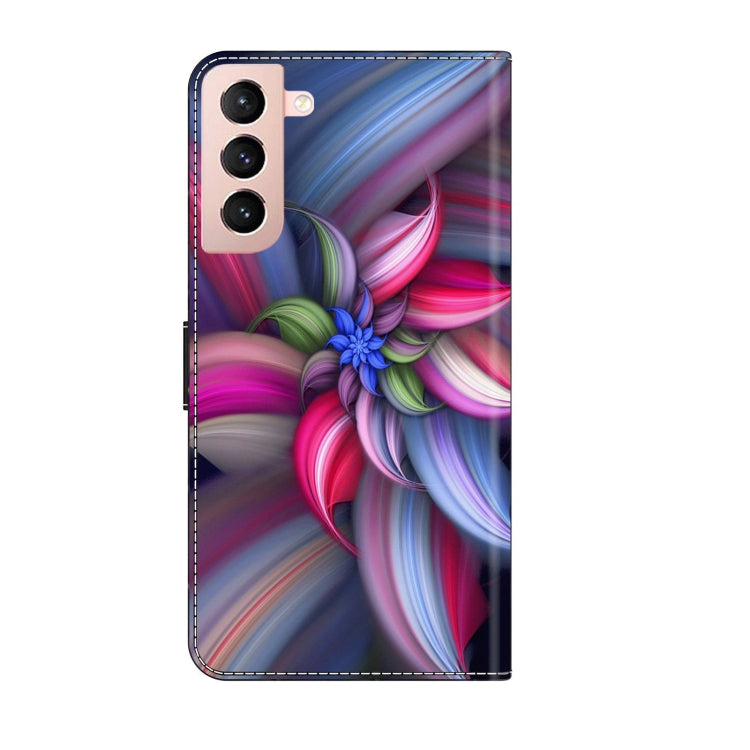 For Samsung Galaxy S21 Crystal 3D Shockproof Protective Leather Phone Case(Colorful Flower) - Galaxy S21 5G Cases by buy2fix | Online Shopping UK | buy2fix