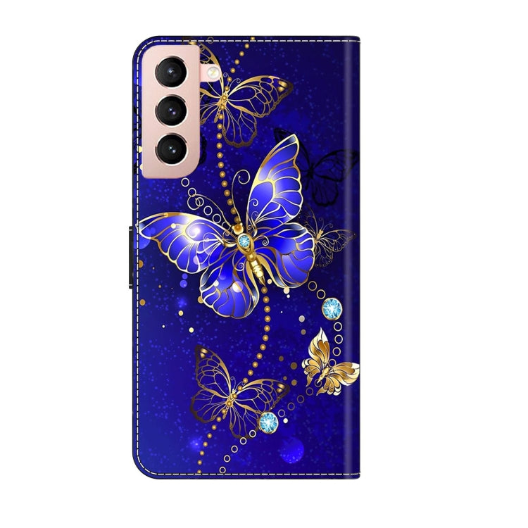 For Samsung Galaxy S21 Crystal 3D Shockproof Protective Leather Phone Case(Diamond Butterfly) - Galaxy S21 5G Cases by buy2fix | Online Shopping UK | buy2fix