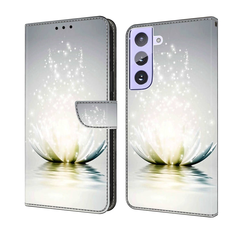 For Samsung Galaxy S21+ Crystal 3D Shockproof Protective Leather Phone Case(Light Lotus) - Galaxy S21+ 5G Cases by buy2fix | Online Shopping UK | buy2fix