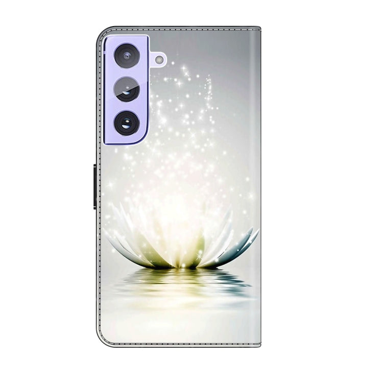 For Samsung Galaxy S21+ Crystal 3D Shockproof Protective Leather Phone Case(Light Lotus) - Galaxy S21+ 5G Cases by buy2fix | Online Shopping UK | buy2fix