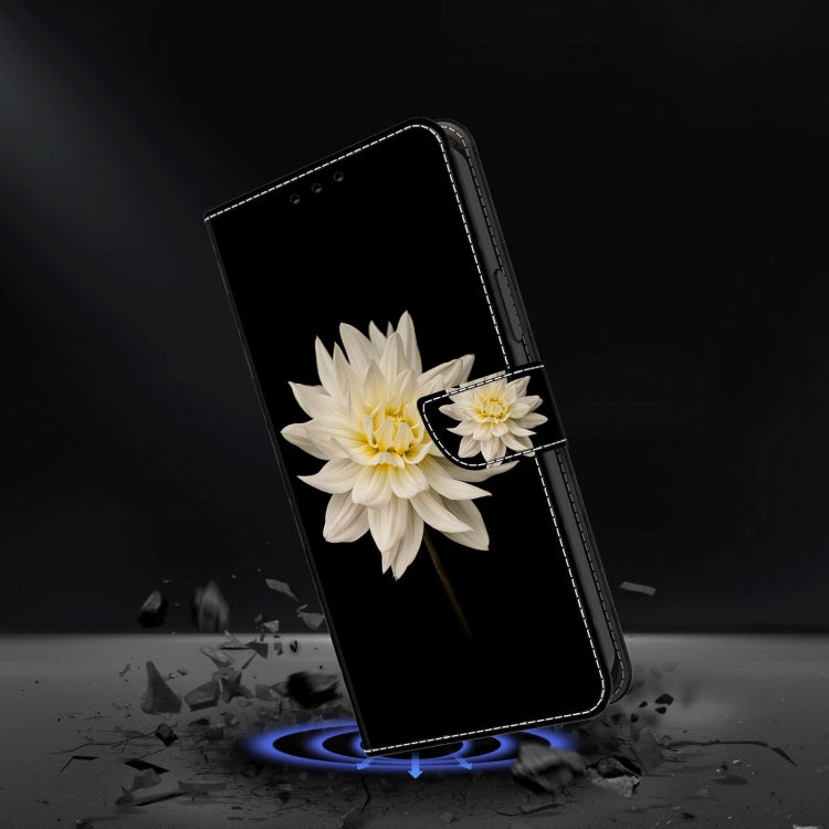 For Samsung Galaxy S21+ Crystal 3D Shockproof Protective Leather Phone Case(White Flower) - Galaxy S21+ 5G Cases by buy2fix | Online Shopping UK | buy2fix