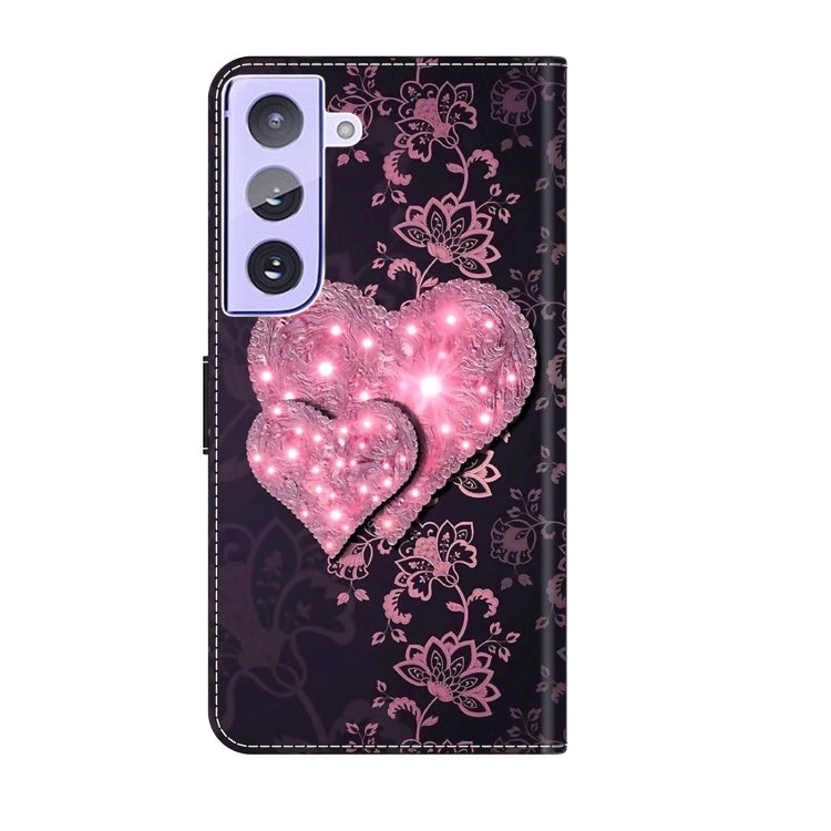 For Samsung Galaxy S21+ Crystal 3D Shockproof Protective Leather Phone Case(Lace Love) - Galaxy S21+ 5G Cases by buy2fix | Online Shopping UK | buy2fix