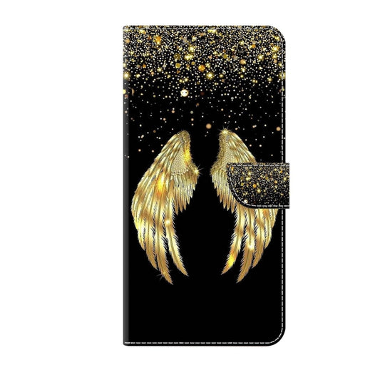 For Samsung Galaxy S22 Crystal 3D Shockproof Protective Leather Phone Case(Golden Wings) by buy2fix