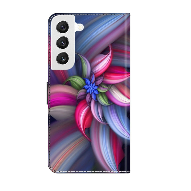 For Samsung Galaxy S22 Crystal 3D Shockproof Protective Leather Phone Case(Colorful Flower) - Galaxy S22 5G Cases by buy2fix | Online Shopping UK | buy2fix