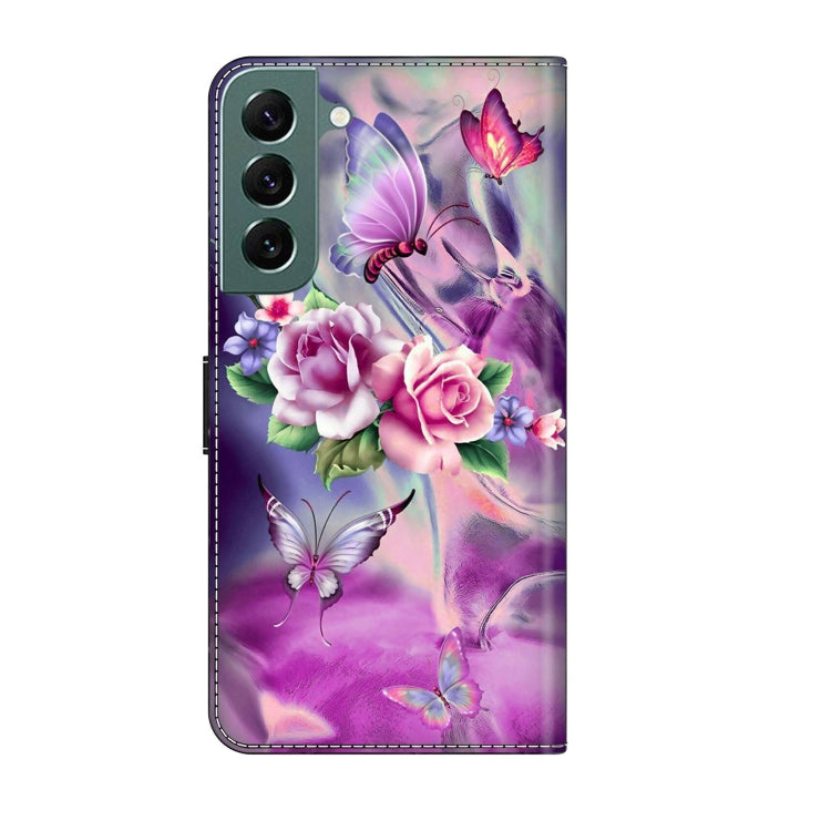 For Samsung Galaxy S22+ Crystal 3D Shockproof Protective Leather Phone Case(Butterfly) - Galaxy S22+ 5G Cases by buy2fix | Online Shopping UK | buy2fix