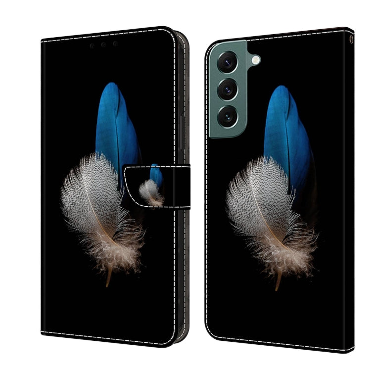 For Samsung Galaxy S22+ Crystal 3D Shockproof Protective Leather Phone Case(Two Branches) - Galaxy S22+ 5G Cases by buy2fix | Online Shopping UK | buy2fix