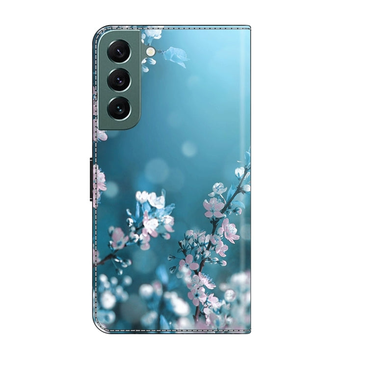 For Samsung Galaxy S22+ Crystal 3D Shockproof Protective Leather Phone Case(Plum Flower) - Galaxy S22+ 5G Cases by buy2fix | Online Shopping UK | buy2fix