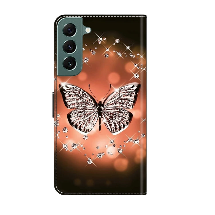 For Samsung Galaxy S22+ Crystal 3D Shockproof Protective Leather Phone Case(Crystal Butterfly) - Galaxy S22+ 5G Cases by buy2fix | Online Shopping UK | buy2fix