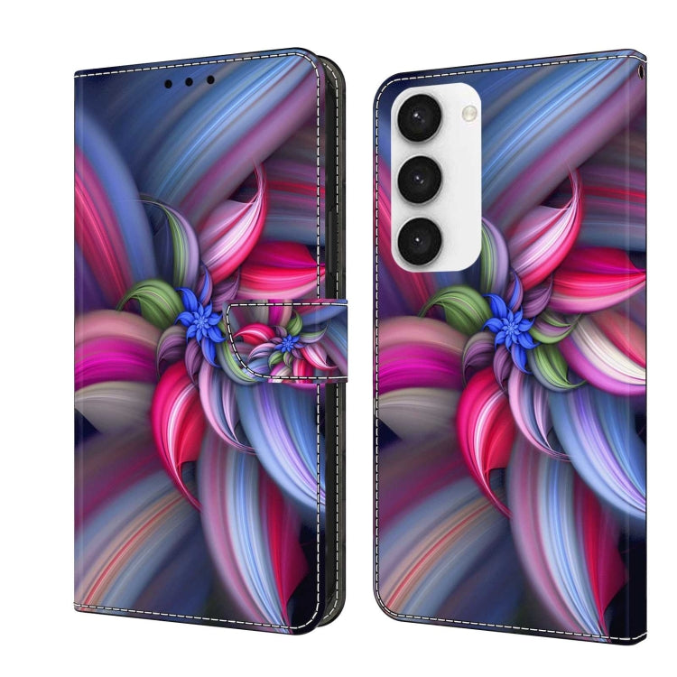 For Samsung Galaxy S23 Crystal 3D Shockproof Protective Leather Phone Case(Colorful Flower) - Galaxy S23 5G Cases by buy2fix | Online Shopping UK | buy2fix