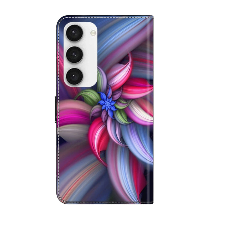 For Samsung Galaxy S23 Crystal 3D Shockproof Protective Leather Phone Case(Colorful Flower) - Galaxy S23 5G Cases by buy2fix | Online Shopping UK | buy2fix