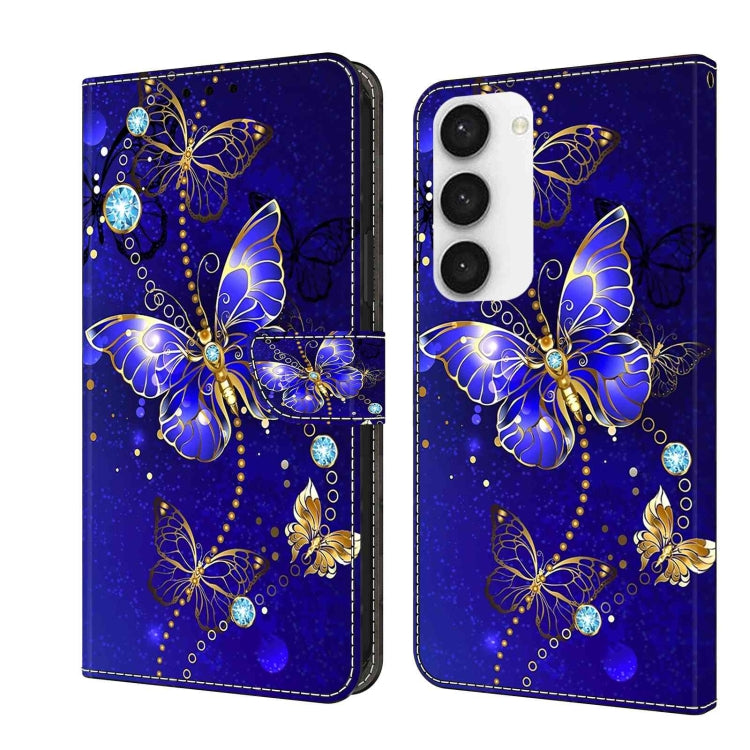 For Samsung Galaxy S23 Crystal 3D Shockproof Protective Leather Phone Case(Diamond Butterfly) - Galaxy S23 5G Cases by buy2fix | Online Shopping UK | buy2fix
