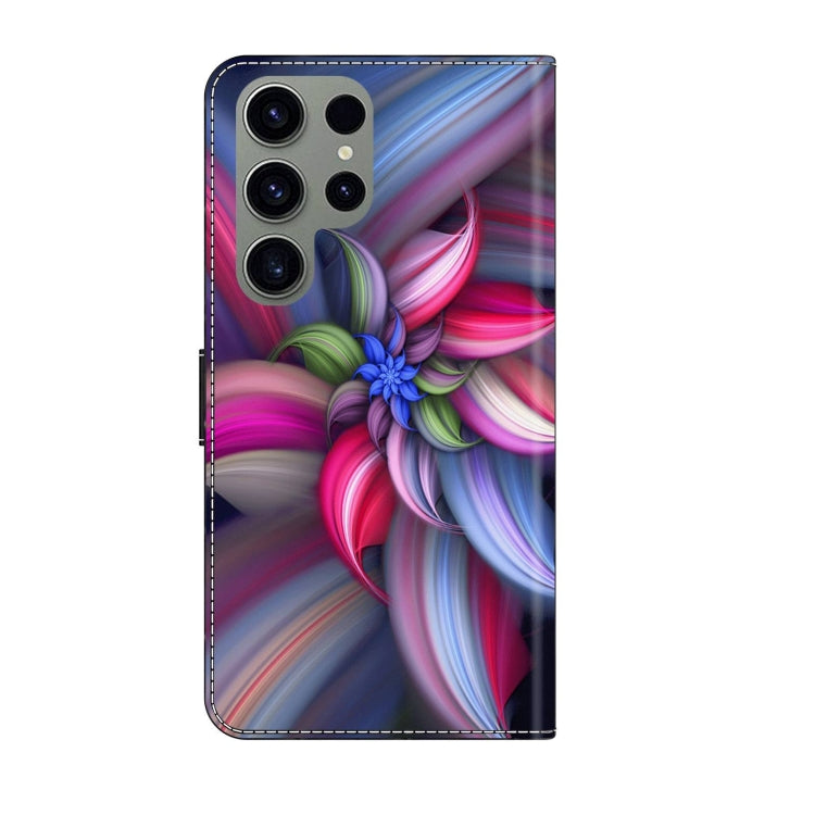 For Samsung Galaxy S23 Ultra Crystal 3D Shockproof Protective Leather Phone Case(Colorful Flower) - Galaxy S23 Ultra 5G Cases by buy2fix | Online Shopping UK | buy2fix