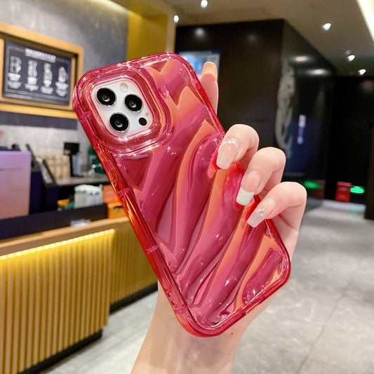 For iPhone 14 Plus Laser Sequin Waves TPU Phone Case(Red) by buy2fix