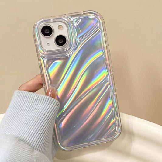 For iPhone 11 Pro Max Laser Sequin Waves TPU Phone Case(Transparent) by buy2fix