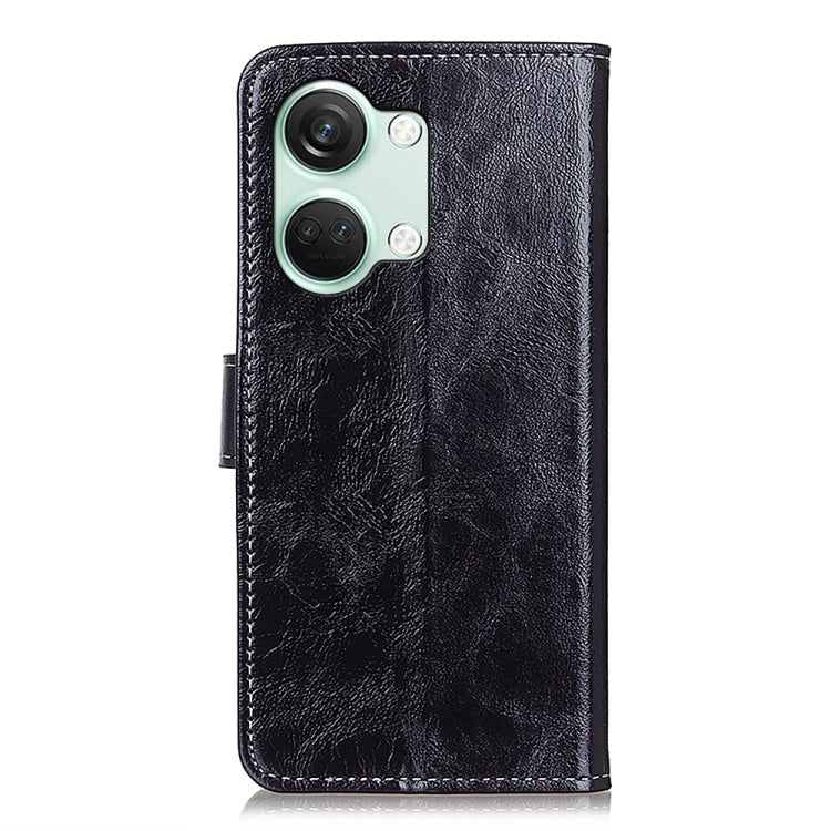 For OnePlus Nord 3 / Ace 2V Retro Crazy Horse Texture Leather Phone Case(Black) - OnePlus Cases by buy2fix | Online Shopping UK | buy2fix