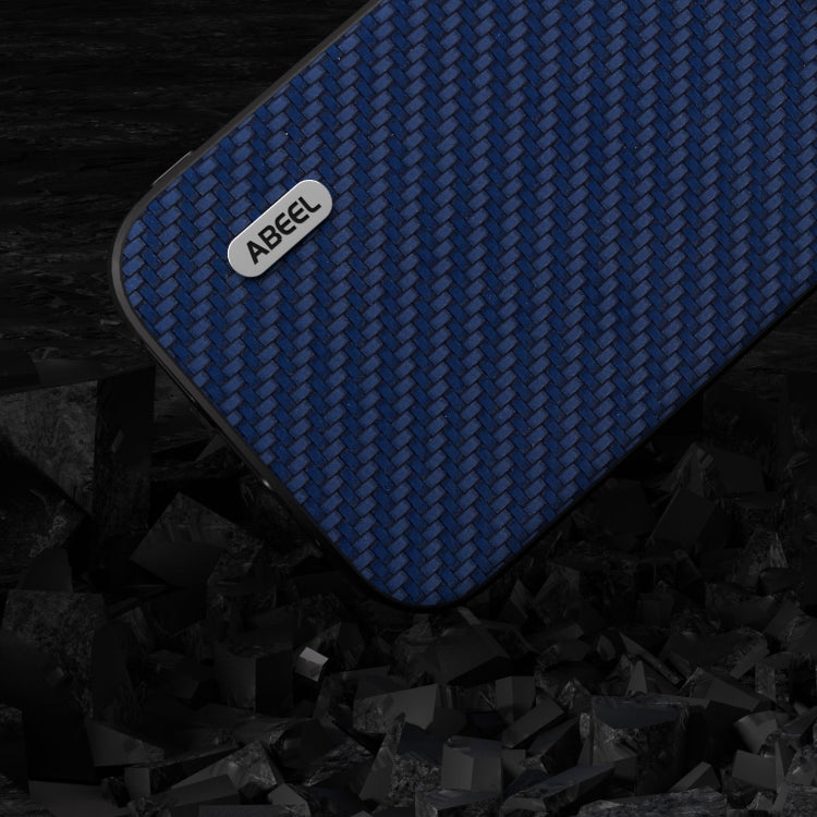 For iPhone 14 Plus ABEEL Carbon Fiber Texture Protective Phone Case(Dark Blue) - iPhone 14 Plus Cases by buy2fix | Online Shopping UK | buy2fix