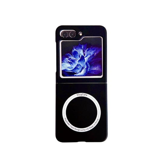 For Samsung Galaxy Z Flip5 Skin Feel Magsafe Magnetic Shockproof PC Phone Case(Black) by buy2fix
