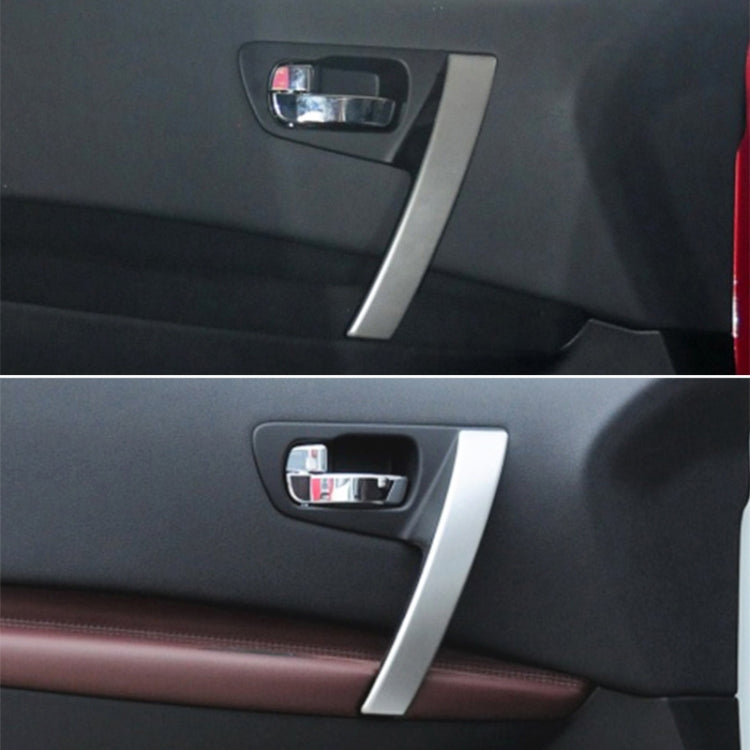 For Nissan Qashqai Left-Drive Car Door Inside Handle Cover, Type:Cover Left(Silver) by buy2fix