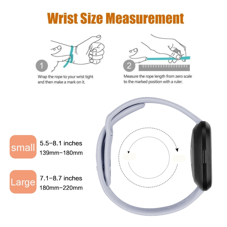 For Fitbit Versa 2 / Fitbit Versa / Fitbit Versa Lite Solid Color Silicone Watch Band, Size:L(Apricot) - Watch Bands by buy2fix | Online Shopping UK | buy2fix