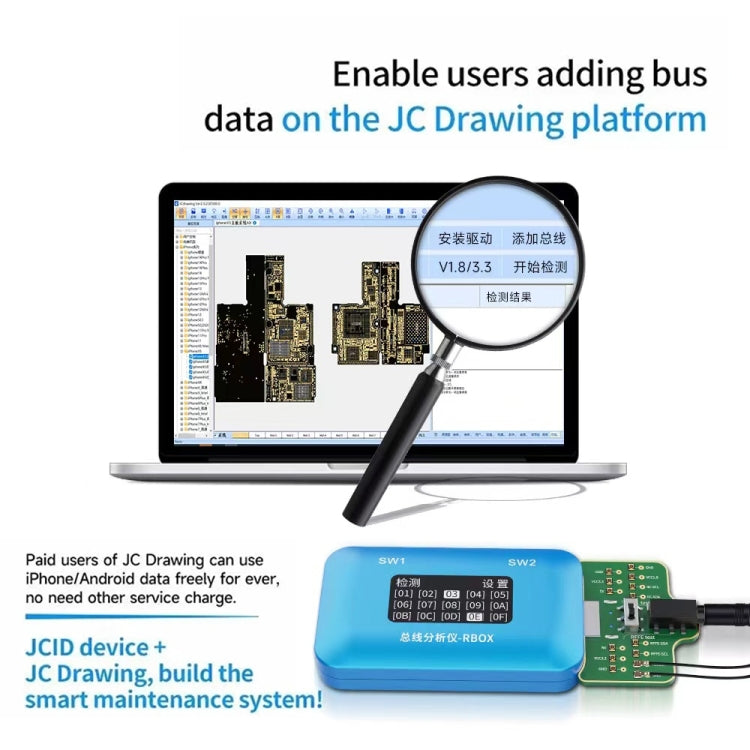 JCID Rbox Bus Analyzer for iPhone and Android Signal Faults Detection - Test Tools by JCID | Online Shopping UK | buy2fix