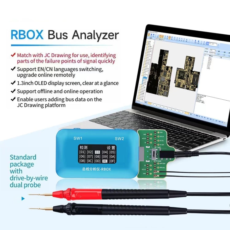 JCID Rbox Bus Analyzer for iPhone and Android Signal Faults Detection - Test Tools by JCID | Online Shopping UK | buy2fix