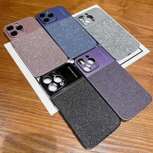 For iPhone 14 Pro Metallic Glitter Powder Shockproof Phone Case(Grey) by buy2fix