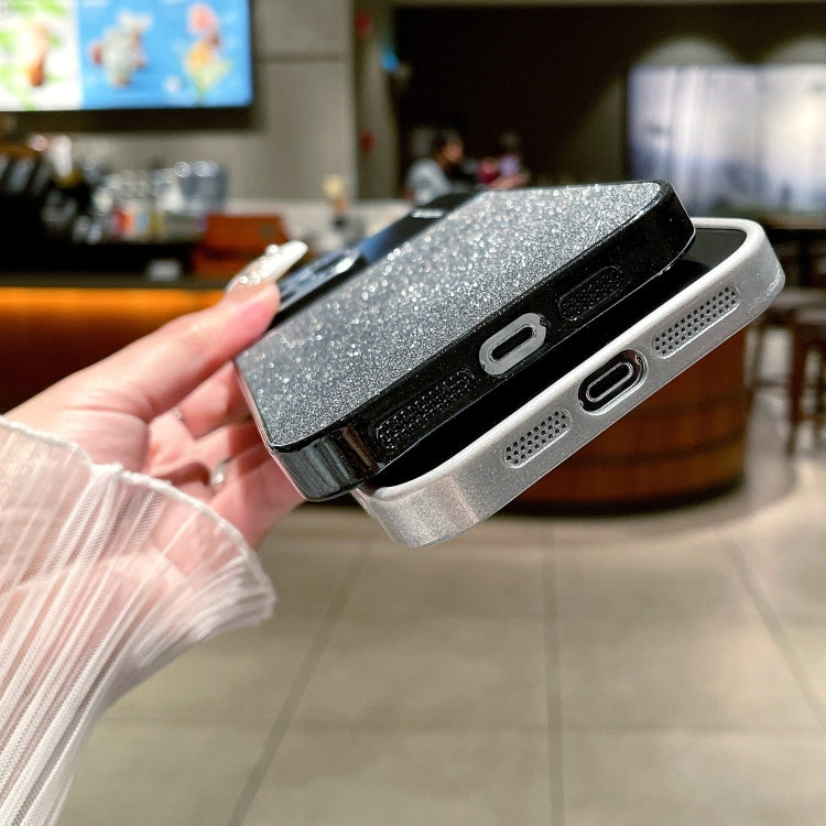 For iPhone 14 Pro Max Metallic Glitter Powder Shockproof Phone Case(Grey) by buy2fix