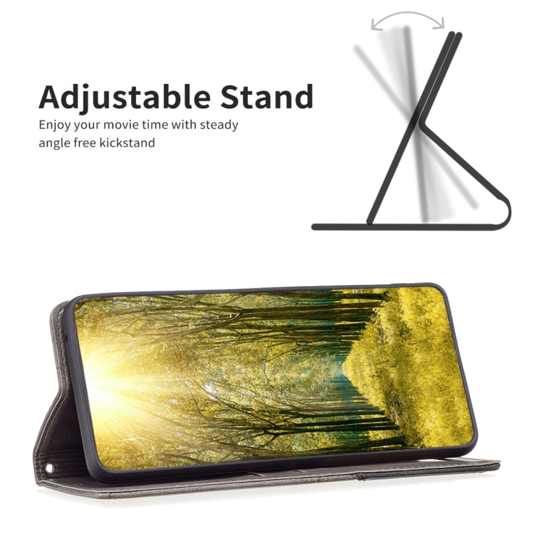 For iPhone 15 Rhombus Texture Magnetic Leather Phone Case(Grey) - iPhone 15 Cases by buy2fix | Online Shopping UK | buy2fix