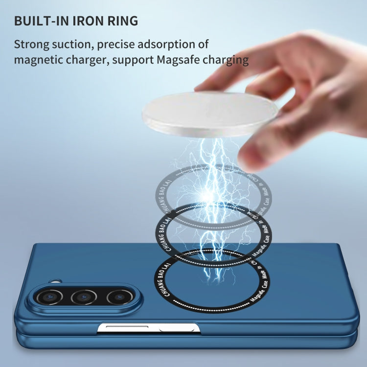 For Samsung Galaxy Z Fold5 Magsafe Magnetic Folding PC Phone Case(Blue) by buy2fix