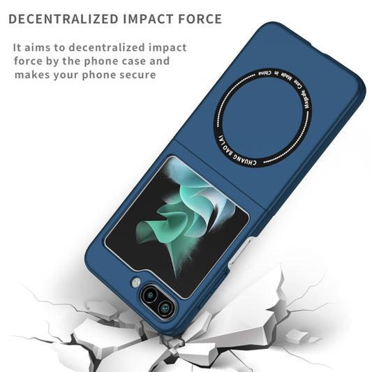 For Samsung Galaxy Z Flip5 5G Magsafe Magnetic Folding PC Phone Case(Blue) by buy2fix