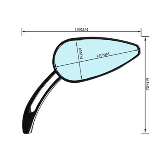 SF104 Motorcycle Modified Retro Rearview Mirror Reflective Mirror(Plating Silver) by buy2fix