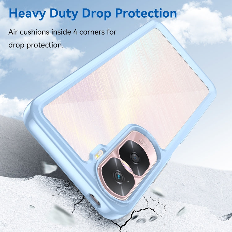 For Honor 90 Lite Colorful Series Acrylic Hybrid TPU Phone Case(Blue) - Honor Cases by buy2fix | Online Shopping UK | buy2fix