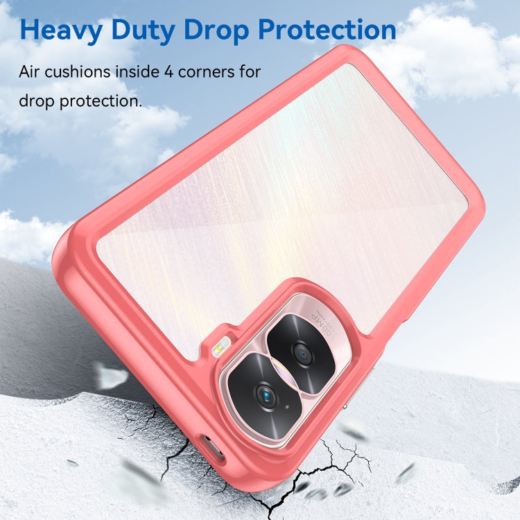 For Honor 90 Lite Colorful Series Acrylic Hybrid TPU Phone Case(Red) - Honor Cases by buy2fix | Online Shopping UK | buy2fix
