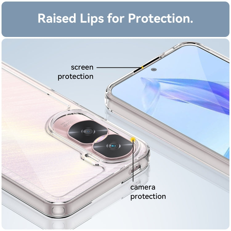 For Honor 90 Lite Colorful Series Acrylic Hybrid TPU Phone Case(Transparent) - Honor Cases by buy2fix | Online Shopping UK | buy2fix
